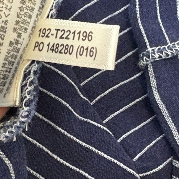 TOMMY BAHAMA Shirt Mens Large Blue Stripe Distressed Denim Look Polo Casual - Picture 8 of 9